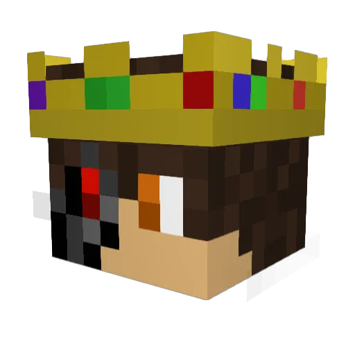 Xmastr Minecraft avatar head, 3D render