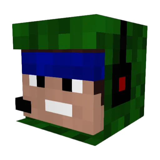 Xmen2480 Minecraft avatar head, 3D render