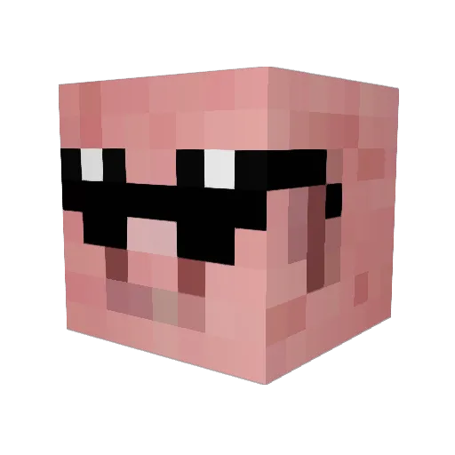 XmiloshX Minecraft avatar head, 3D render