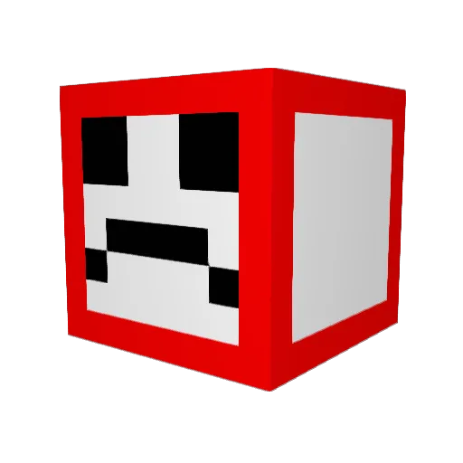 Xmop Minecraft avatar head, 3D render