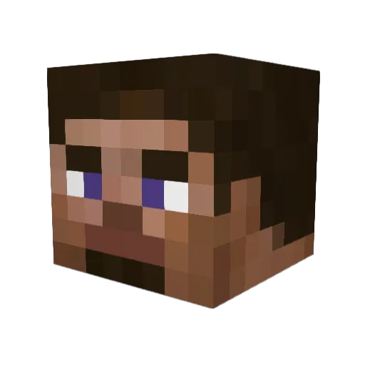 Xmpon Minecraft avatar head, 3D render