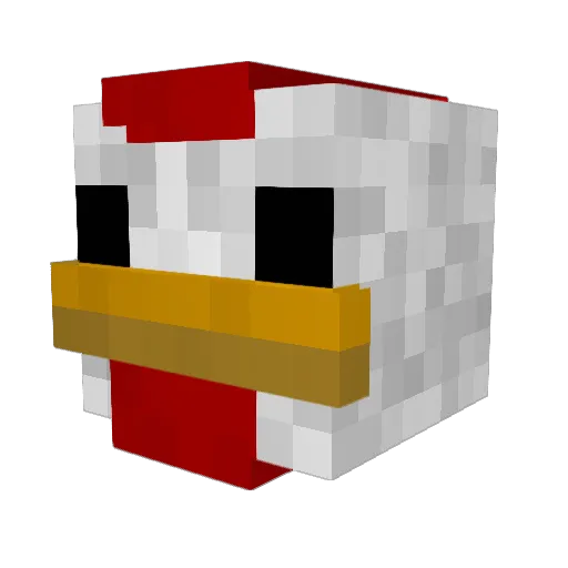 Xmpra Minecraft avatar head, 3D render