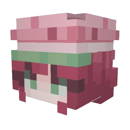 Xmubb Minecraft avatar head, 3D render