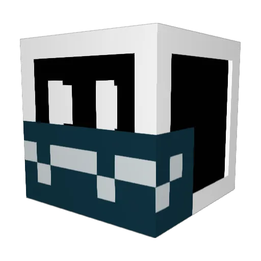 Xmuks Minecraft avatar head, 3D render