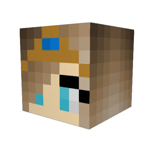 Xmutzi Minecraft avatar head, 3D render