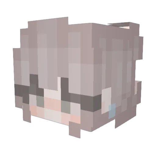 Xmuuu Minecraft avatar head, 3D render