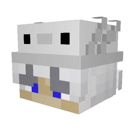 Xmxs Minecraft avatar head, 3D render