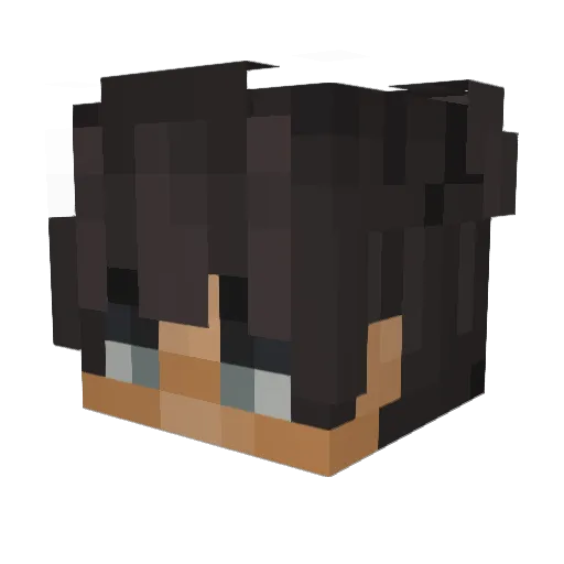 Xnekooo Minecraft avatar head, 3D render