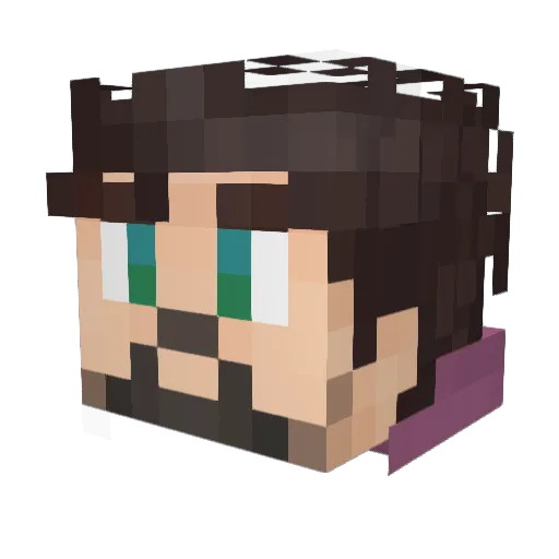 Xneous Minecraft avatar head, 3D render
