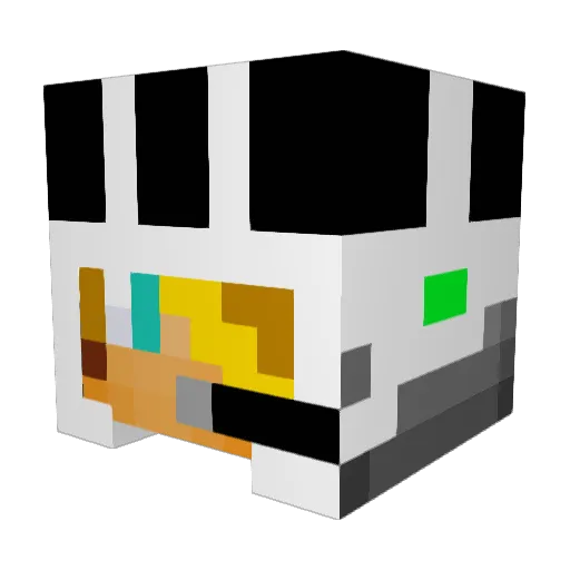 Xnics Minecraft avatar head, 3D render