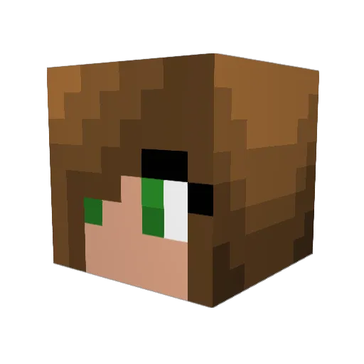 Xnikki Minecraft avatar head, 3D render