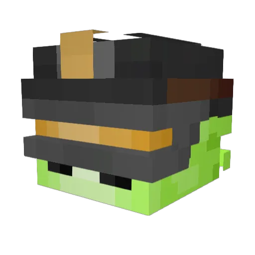 Xnilios Minecraft avatar head, 3D render