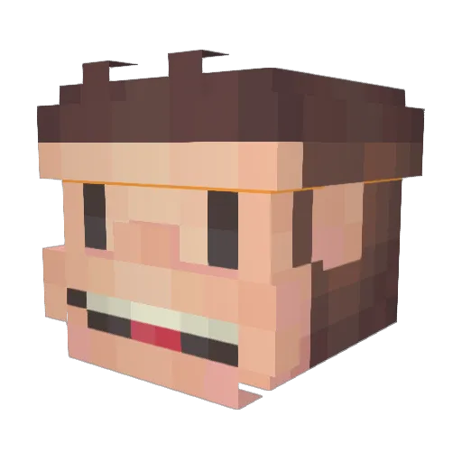 Xnochron Minecraft avatar head, 3D render