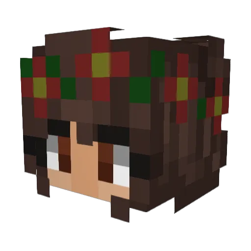 XnutellaX Minecraft avatar head, 3D render