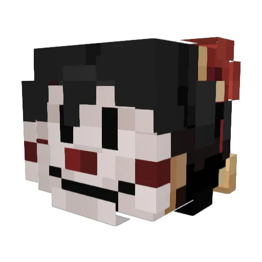 XnvyYv Minecraft avatar head, 3D render