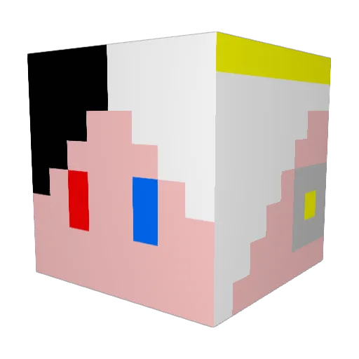 XoJKoX Minecraft avatar head, 3D render