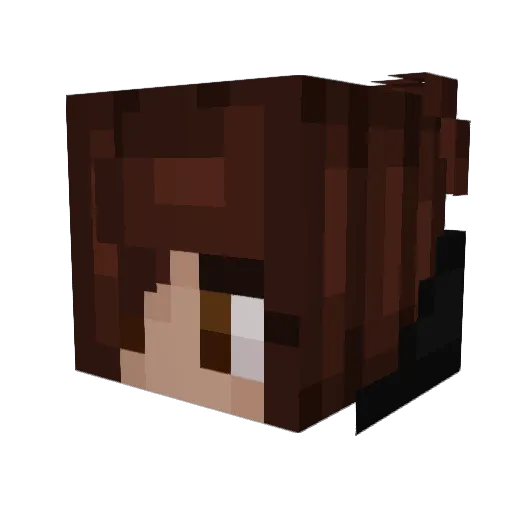 XoLoveFabi Minecraft avatar head, 3D render