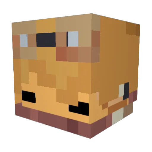 XoMemo Minecraft avatar head, 3D render