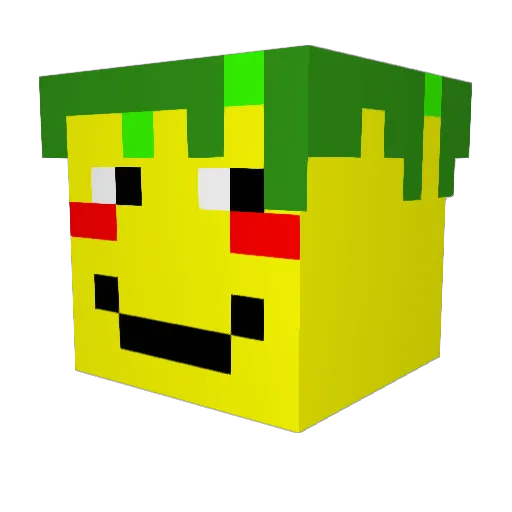 XoPhantasmoX Minecraft avatar head, 3D render