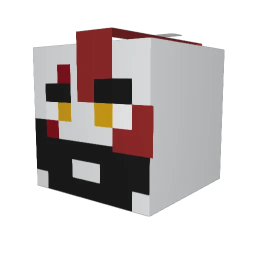 XoXon Minecraft avatar head, 3D render
