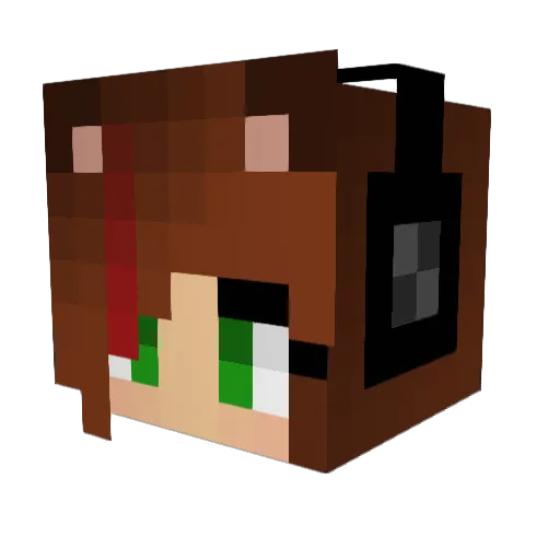 Xoavy Minecraft avatar head, 3D render