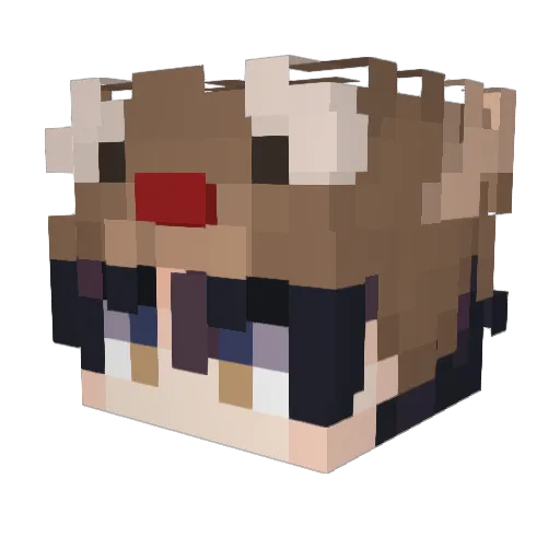 Xodei_ Minecraft avatar head, 3D render