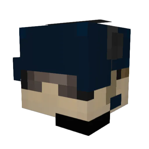 Xodrill Minecraft avatar head, 3D render