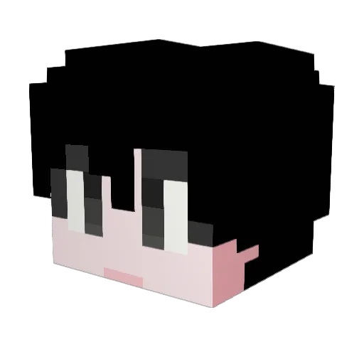 Xodzh Minecraft avatar head, 3D render