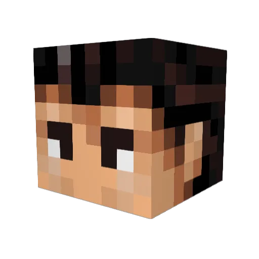 Xoechds Minecraft avatar head, 3D render