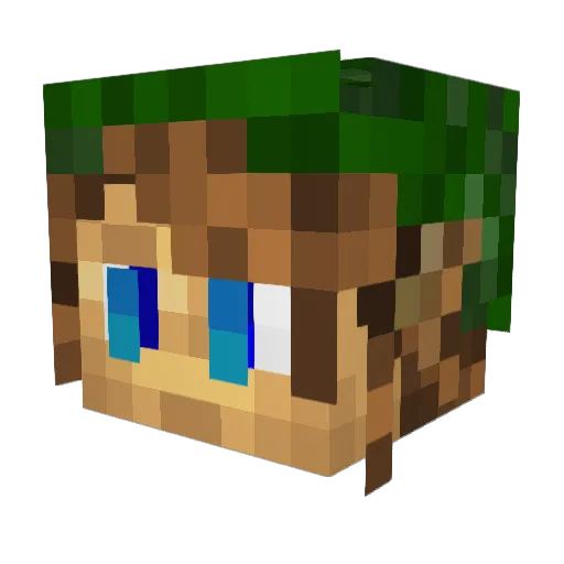 Xoger Minecraft avatar head, 3D render