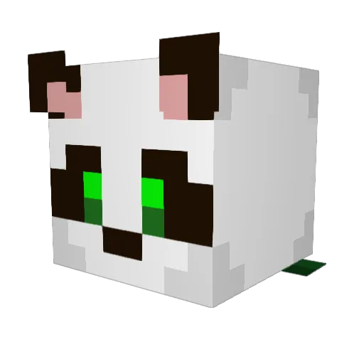 Xoibur Minecraft avatar head, 3D render