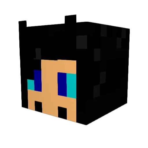 Xoiii Minecraft avatar head, 3D render