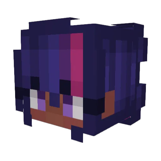 Xoin Minecraft avatar head, 3D render