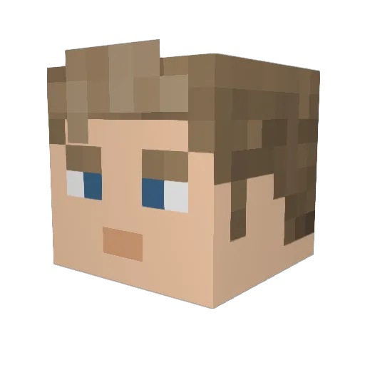 Xoinz Minecraft avatar head, 3D render