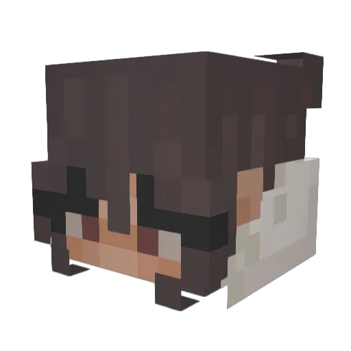 Xoiskia Minecraft avatar head, 3D render