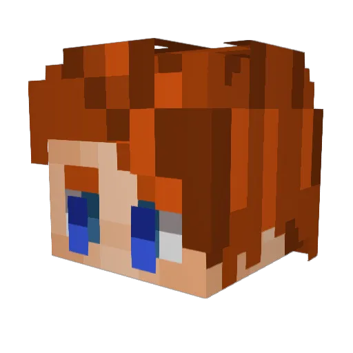Xokinya Minecraft avatar head, 3D render