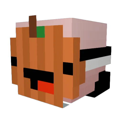 Xoklo_ Minecraft avatar head, 3D render