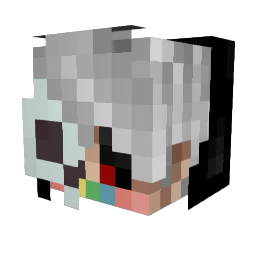 XokraGHG Minecraft avatar head, 3D render