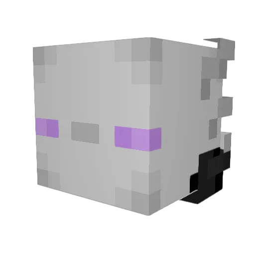 Xol0t1 Minecraft avatar head, 3D render