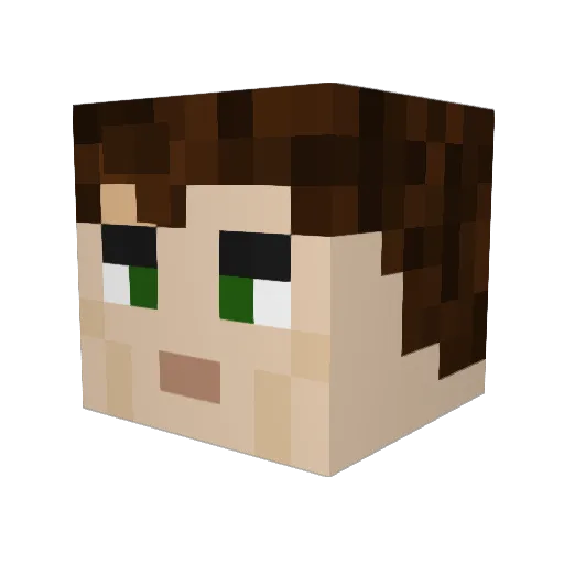 Xoloft69 Minecraft avatar head, 3D render