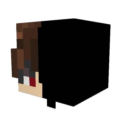 Xolot1_ Minecraft avatar head, 3D render