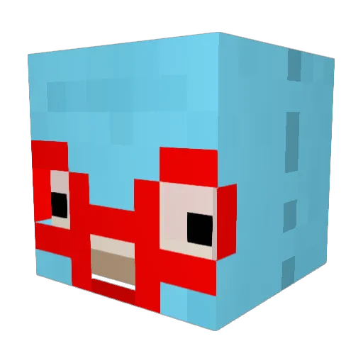 Xoltec Minecraft avatar head, 3D render