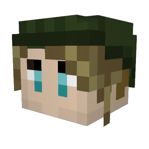 XombieReaver Minecraft avatar head, 3D render