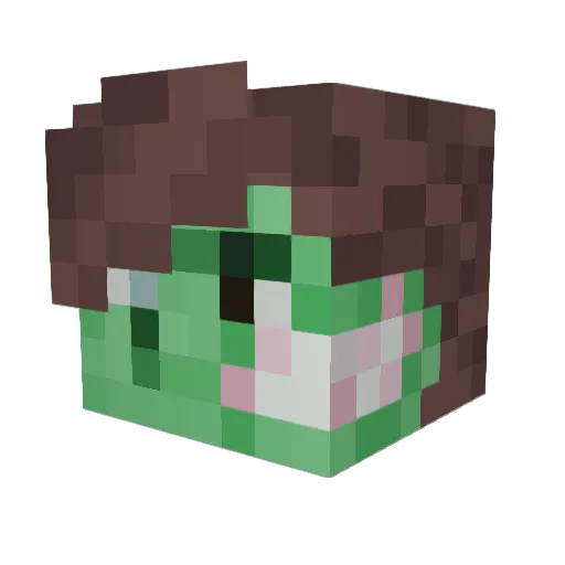 XombieTango Minecraft avatar head, 3D render