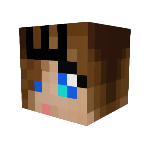Xonaa Minecraft avatar head, 3D render