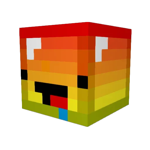 Xonity_ Minecraft avatar head, 3D render