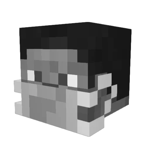 Xooink Minecraft avatar head, 3D render