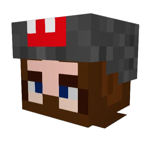 Xoom3r Minecraft avatar head, 3D render