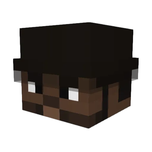 Xoomix Minecraft avatar head, 3D render
