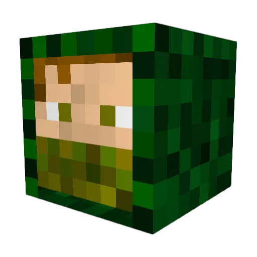 XoonZG Minecraft avatar head, 3D render